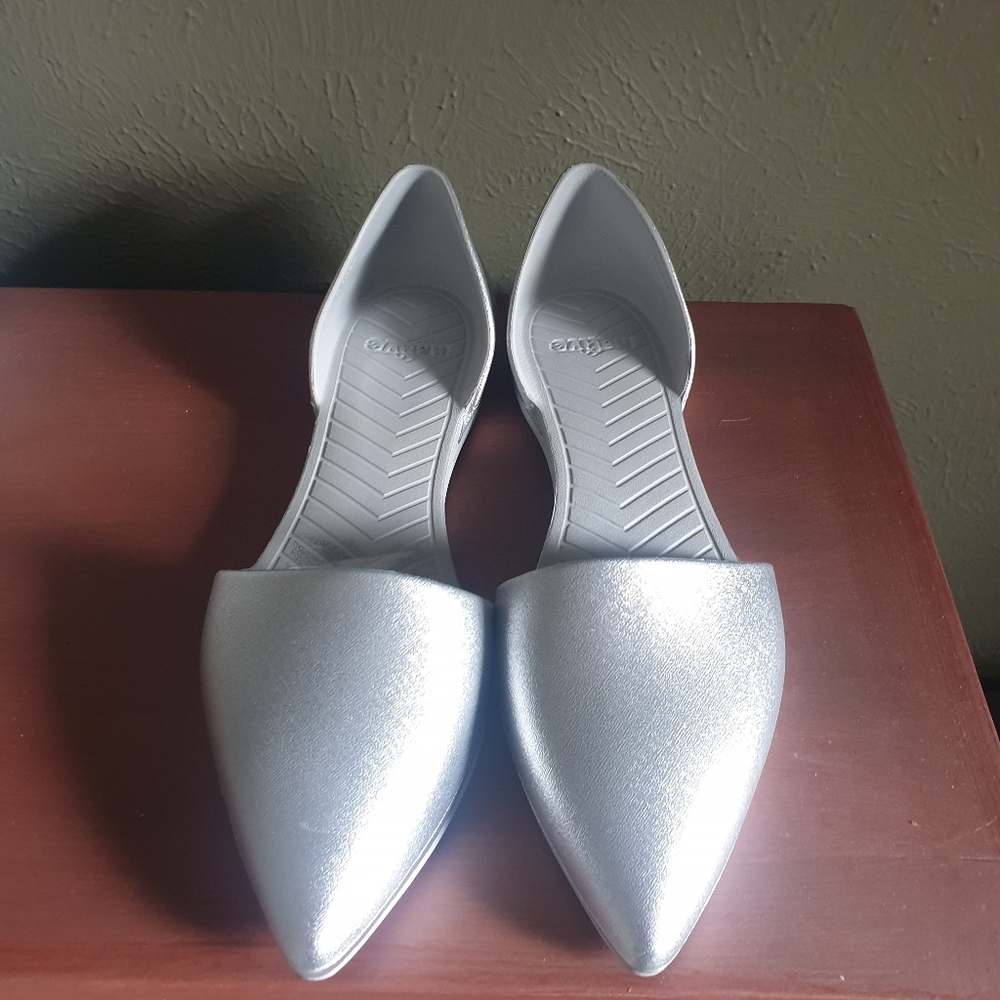 Native Silver D'orsay Flats